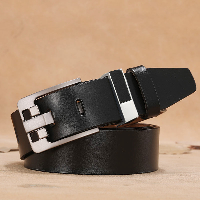 Charcoal Wool — Old Money Winter Look – black leather belt, silver buckle