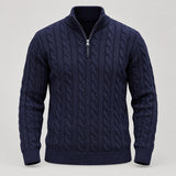 Cable Knit Quarter-Zip Sweater – Men