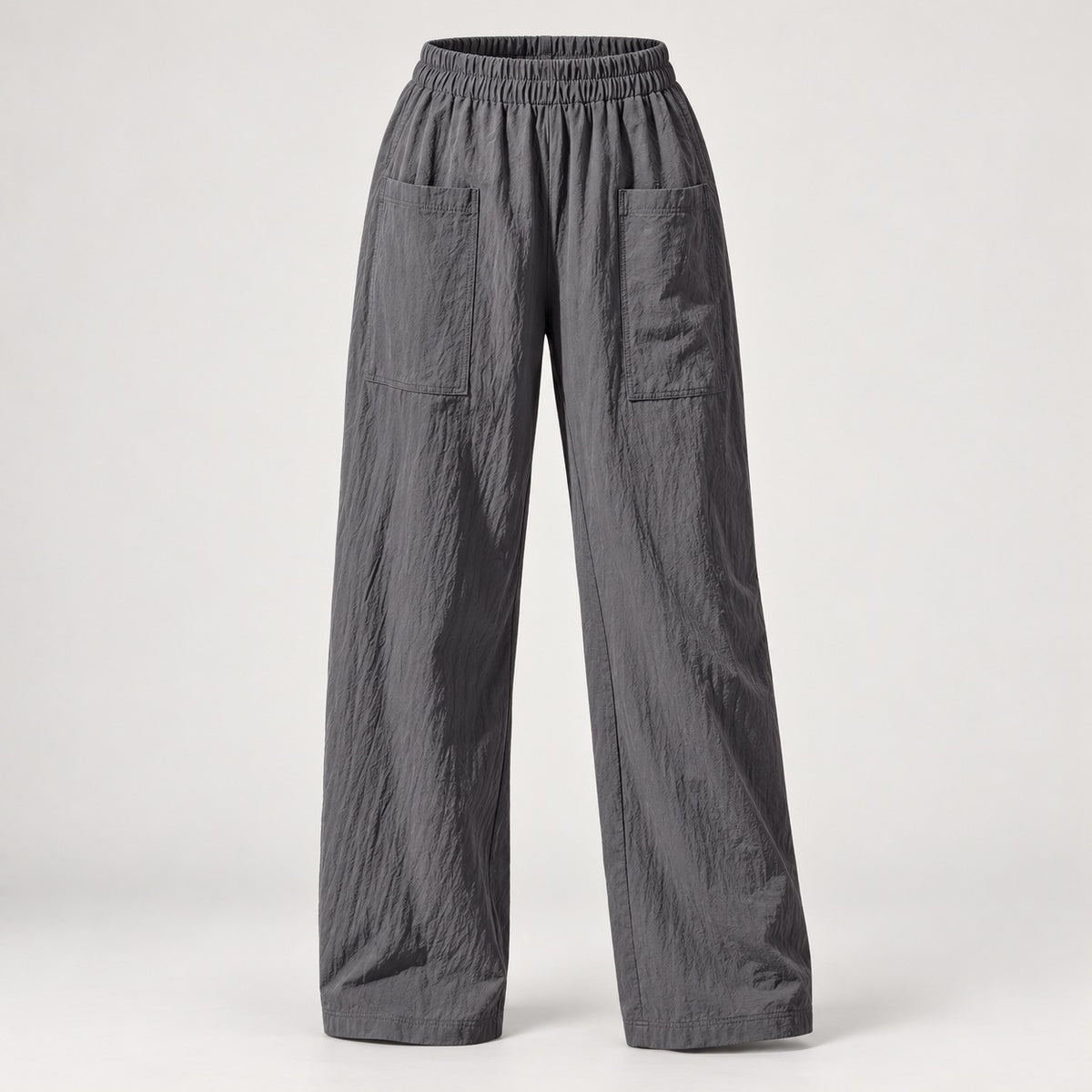 100% Polyester Elastic-Waist Relaxed Trousers – Women – studio