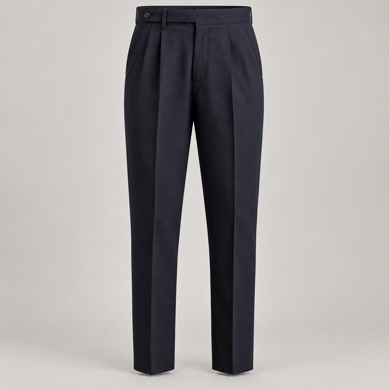 High-Waist Cropped Pleated Trousers, Button Tab – Men – studio