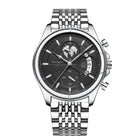 Silver · Black Dial · Steel Bracelet