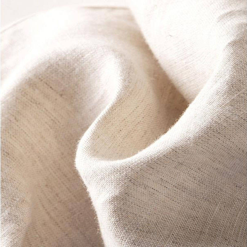 100% Cotton High-Waist Wide-Leg Trousers – Women – Beige – fabric