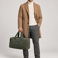 Canvas Holdall Bag – Men – Olive – worn