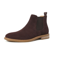Suede Chelsea Boots, Cowhide – Men – Chocolate – side