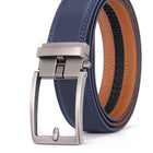 Navy Grain · Gunmetal Buckle