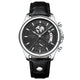 Silver · Black Dial · Black Leather