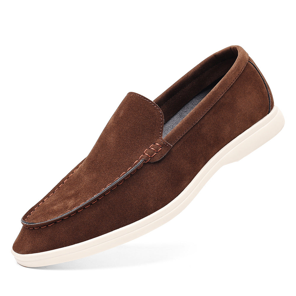 The Camel Coat — Old Money Winter Look – brown suede-look loafers