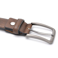 Vintage Leather-Look Belt – Men – Brown – keeper