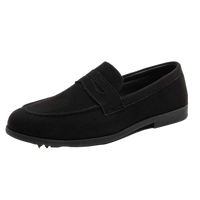 Suede-Look Penny Loafers – Men – Black – side