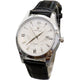 Silver · White Dial · Black Leather