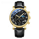 Gold · Black Dial · Black Leather