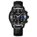 Black · Black Dial · Black Leather
