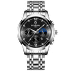 Silver · Black Dial · Steel Bracelet