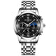 Silver · Black Dial · Steel Bracelet