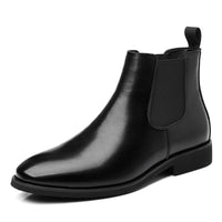 Classic Chelsea Boots, Leather-Look, Fleece Option – Men – Black – Fleece-Lined – side