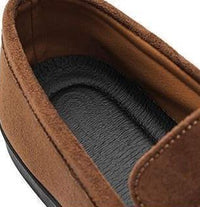 Suede-Look Penny Loafers – Men – Brown – lining detail