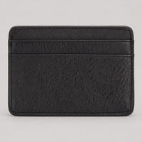 Cowhide Leather Card Holder, Slim – Men – Black – front