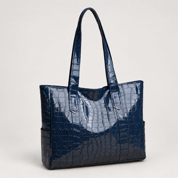 Croc-Effect Faux-Leather Tote Bag – Women – studio
