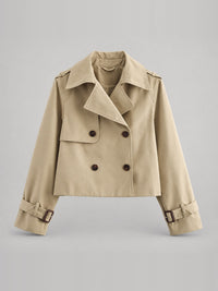 100% Polyester Cropped Trench Jacket – Women – studio