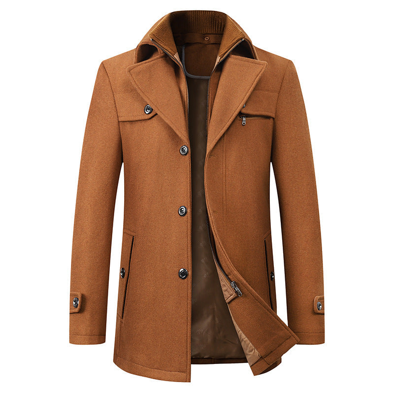 The Camel Coat — Old Money Winter Look – camel double-collar coat