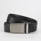 Noir · boucle plaque argent