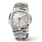 Steel · White Dial