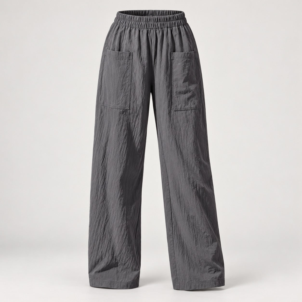 100% Polyester Elastic-Waist Relaxed Trousers – Women – studio