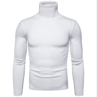Fine-Knit Roll-Neck Sweater – Men – White – front
