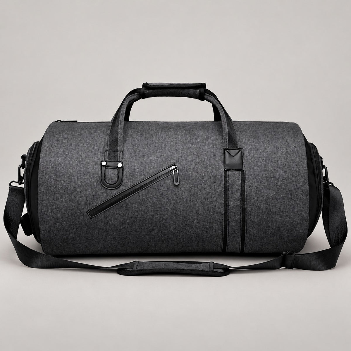 Garment Duffle Bag, Suit Carrier – Men – Charcoal – front