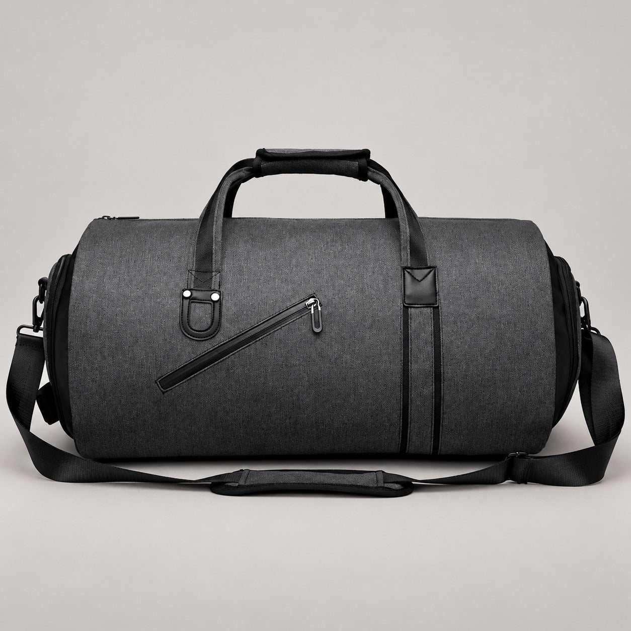 Garment Duffle Bag, Suit Carrier – Men – Charcoal – front