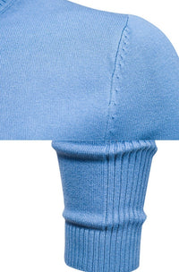 Fine-Knit Roll-Neck Sweater – Men – Light Blue – cuff detail
