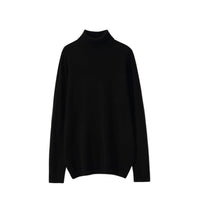 Charcoal Wool — Old Money Winter Look – black wool roll-neck