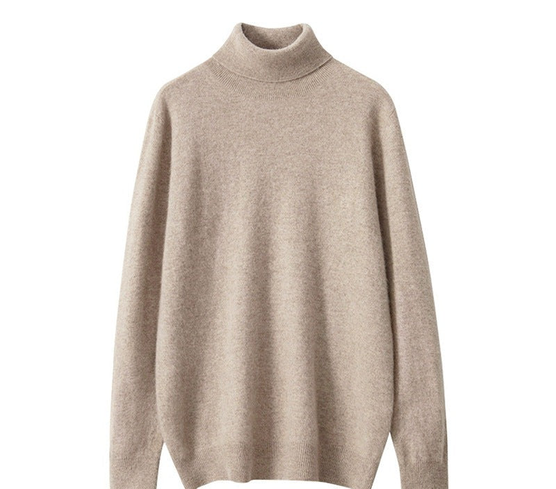 Wool Roll-Neck Sweater – Men – Camel – front