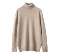 Wool Roll-Neck Sweater – Men – Camel – front