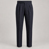High-Waist Cropped Pleated Trousers, Button Tab – Men – studio