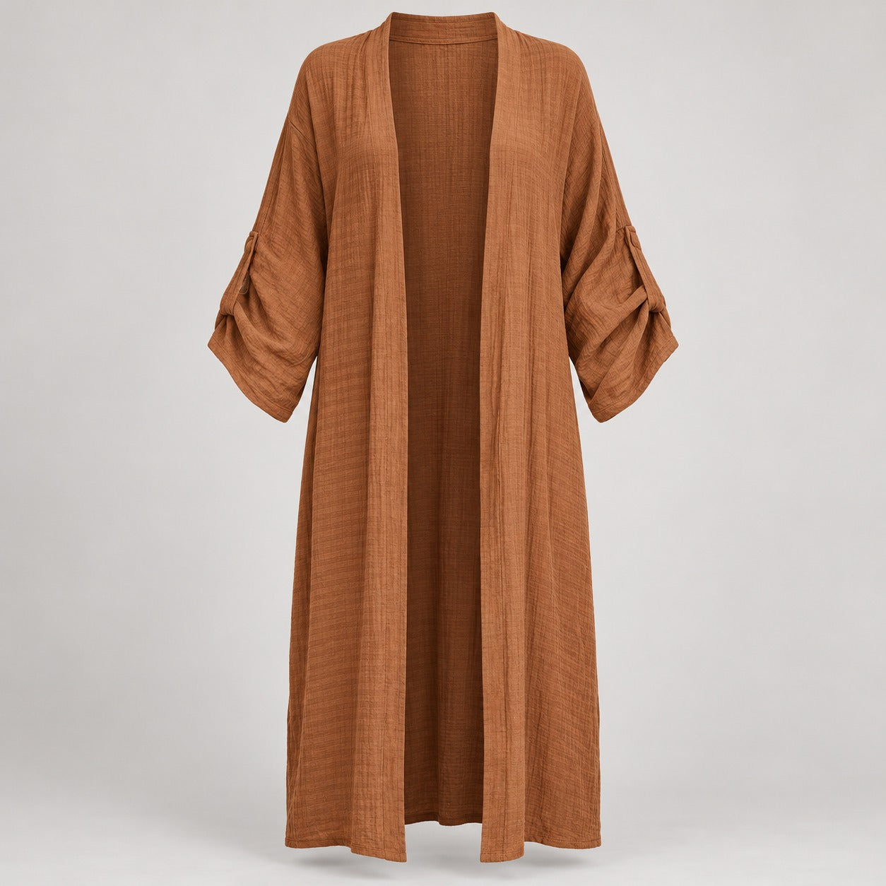65% Viscose Long Open Kimono Duster – Women – studio