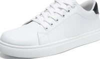 Leather-Look Low-Top Sneakers – Men – White – side