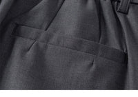 Pleated Straight-Leg Trousers, Soft Drape – Men – Grey – pocket