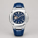Silver · Blue Dial · Blue Leather