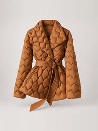 100% Polyester Quilted Belted Puffer Jacket – Women – studio