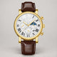 Gold · White Dial · Brown Leather