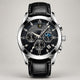 Silver · Black Dial · Black Leather