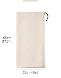 Suede Drawstring Shoe Bag for Travel – Men – Beige – front