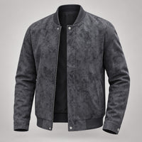 Suede-Look Baseball-Collar Jacket – Men