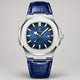 Silver · Blue Dial · Blue Leather