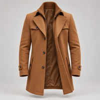 Wool-Blend Double-Collar Coat – Men